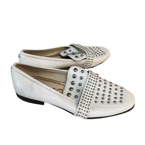 Sam Edelman White Studded Loafers